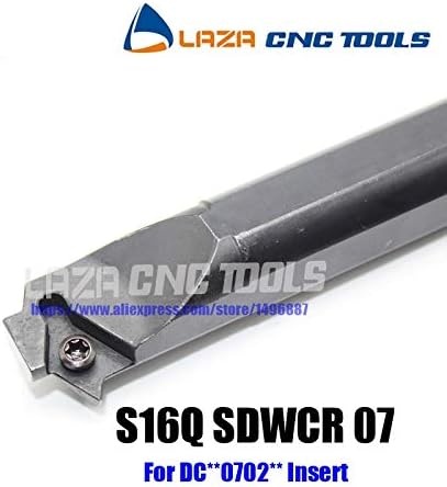 FINCOS S16Q-SDWCR07.S16Q-SDWCL07 Sıkıcı Bar İç Torna Tutucu, SDWCR / L Deri Sıkıcı bar, CNC kesici alet tutucusu için