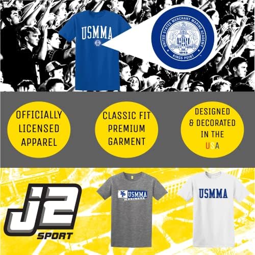 J2 Spor Amerika Birleşik Devletleri Ticaret Deniz Akademisi Kings Noktası Mariners T-Shirt-NCAA Unisex Tee