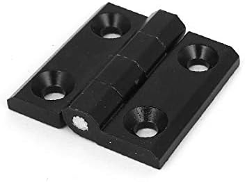 X-DREE Dolap Dolap Kapı Siyah Alüminyum Rulman boru boru Menteşe 40mm x 38mm (Bisagra de tope de rodamiento de bolitas