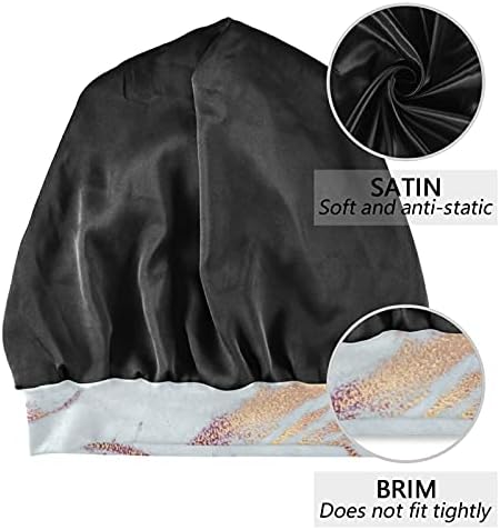 Kafatası Kap Uyku Kap Çalışma Şapka Bonnet Beanies Kadınlar için Mermer Taş Soyut Çizgili Uyku Kap Çalışma Şapka Saç