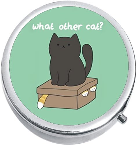 Başka Hangi Kedi İlacı Vitamin Kompakt Hap Kutusu-Taşınabilir Hap Kutusu çantası Çantaya veya Cebe Sığar