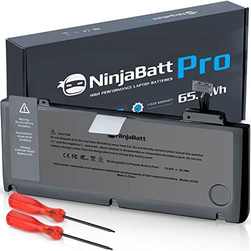 NinjaBatt Pil A1278 A1322 Apple MacBook Pro 13 için [Orta 2012 2010 2009 Erken 2011 Geç 2011] - Yüksek Performans