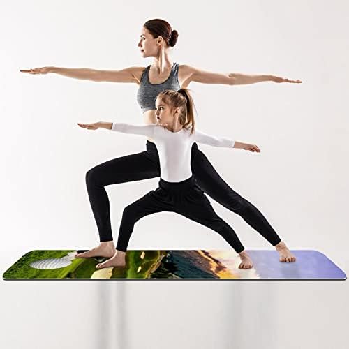Yoga Mat, Ev Egzersiz için Yoga Paspaslar, Egzersiz Mat, Egzersiz Paspaslar, Pilates Mat, Sevimli Kedi Golf Oynamak