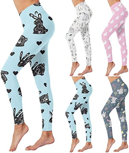 Paskalya tavşanı Tayt Kadınlar için Yüksek Bel Karın Kontrol Yoga Pantolon Egzersiz için