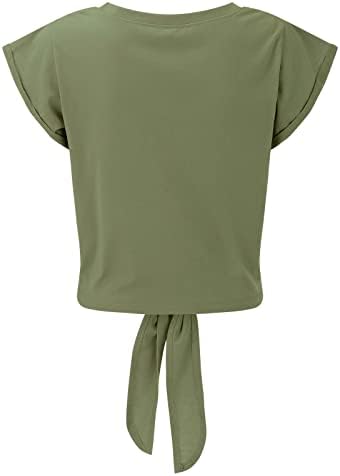 Hafif Pamuklu T Shirt kadın Üstleri Kravat Yaz Üst Seksi Gömlek papyon Halter Tankı Üstleri Moda Bluzlar Elbise Üstleri