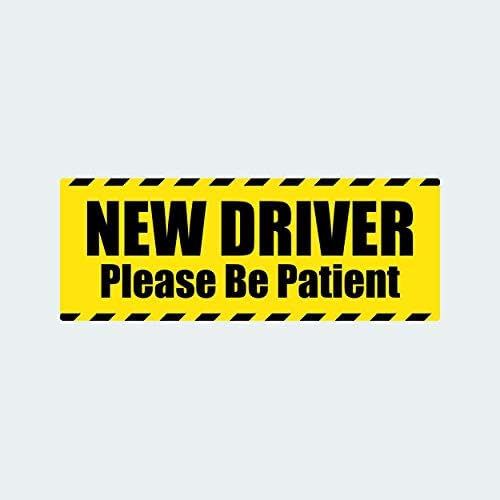 fagraphıx Yeni Sürücü Lütfen Sabırlı olun tampon çıkartması Kendinden yapışkanlı vinil Çıkartması Öğrenci Sürücü Güvenliği