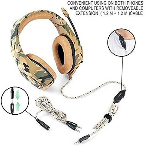 Raxinbang Kulaklık Stereo Bas Surround oyun kulaklığı Mikrofonlu Kulaklık Kablolu, PS4 için uygun, Aydınlık Kulaklık