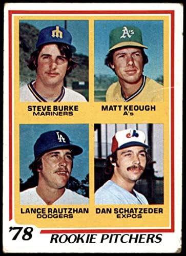 1978 Topps 709 Çaylak Sürahileri Steve Burke / Matt Keough / Lance Rautzhan / Dan Schatzeder Denizciler / Atletizm