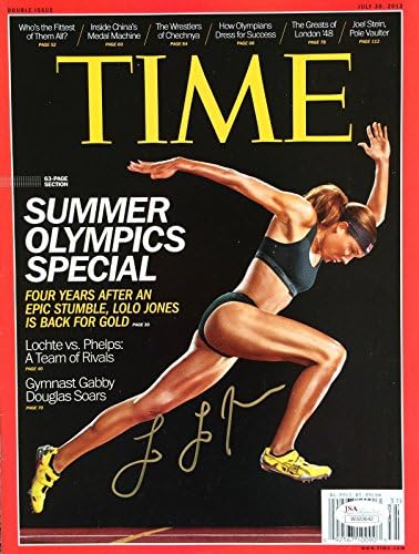 LoLo Jones İmzaladı (30 Temmuz 2012) NL Time Dergisi JSA İmzalı Olimpiyat Dergileri