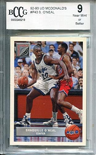 Shaquille o'neal 1992-93 Üst Güverte Çaylak Kartı P43 (BCCG) Dereceli NM 9 - Basketbol Slabbed Çaylak Kartları