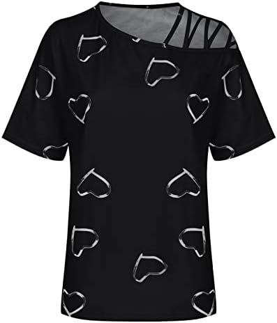 Sonbahar Yaz Tee Bayan Straplez Kısa Kollu 2023 Giyim Ekip Boyun Aşk Grafik Üst T Shirt Bayanlar için BO BO