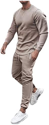 4 ZHUZİ Erkek Katı Eşofman, yaz Kıyafet 2 Parça Set Kısa Kollu Tişört ve Şort Moda Rahat Eşofman Spor Takım Elbise
