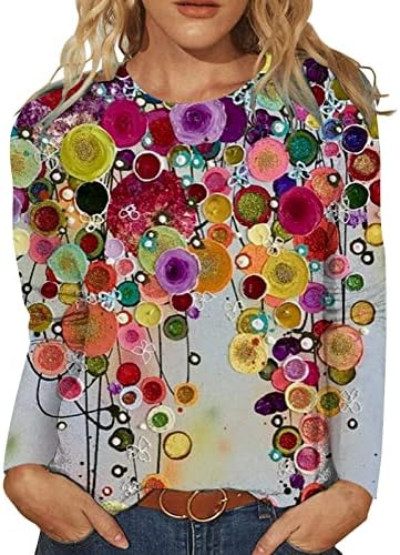 Bayan Sonbahar Giysileri: Bayan Casual Yaz Üstleri Kısa Kollu Gömlek Baskılı Moda bol tişört Rahat Grafik Tee Üst