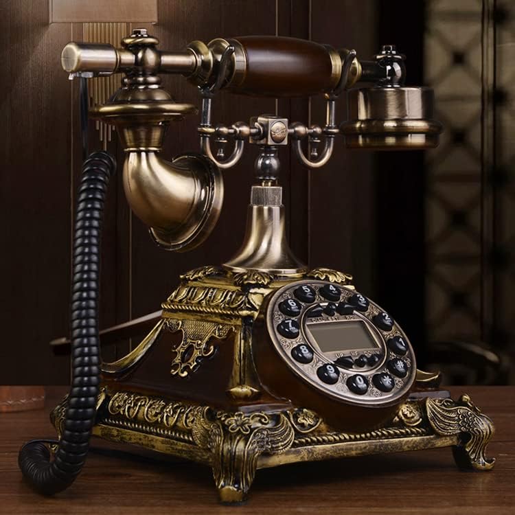 Counyball Döner Telefon Avrupa Tarzı Ev Ofis Sabit Oda Dekorasyon Masası Retro Oturma Amerikan Telefon Klasik (Renk: