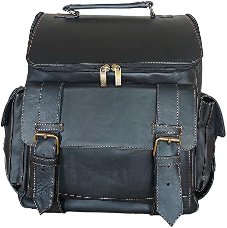 Hakiki Deri Tam Tahıl Deri Sırt Çantası Erkekler için-15 İnç laptop çantası - Vintage Seyahat Sırt Çantası - kadınlar
