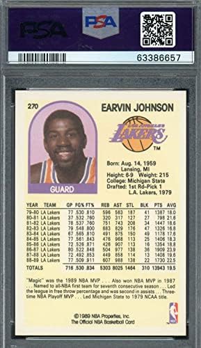 Magic Johnson 1989 Çemberler Basketbol Kartı 270 Kademeli PSA 10