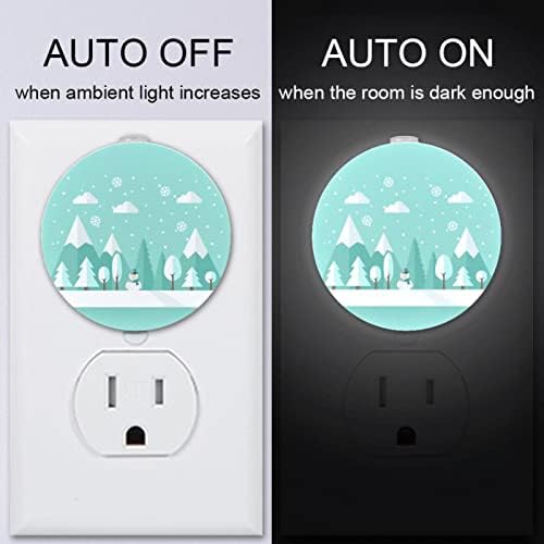 2 Paket Plug-in Gece Lambası LED Gece Lambası Alacakaranlıktan Şafağa Sensörü Çocuk Odası, Kreş, Mutfak, Koridor Kış