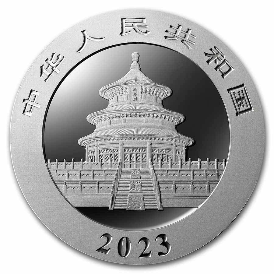 2023 CN 30 g Gümüş Panda ¥10 Madeni Para Mücevher BU Yuan Dolaşımsız