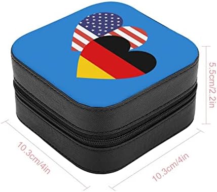 Almanya Amerikan Kalp Bayrağı Takı Organizatör PU Mücevher Tutucu Kılıf Seyahat Takı saklama Kutusu Hediye Kadınlar