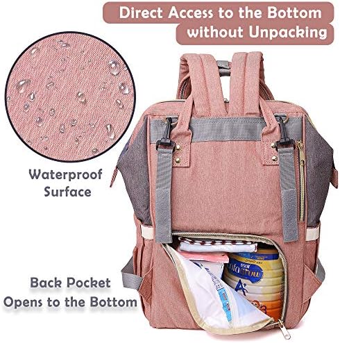 Bebek bezi çantası Sırt Çantası, Çok Fonksiyonlu Su Geçirmez Seyahat Sırt Çantası Analık Bebek Bezi Değiştirme Çantaları