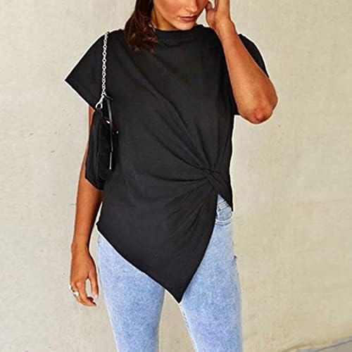 Tişörtü V Boyun Moda Rahat Gevşek Fit T Shirt Kadınlar için Hafif Yaz Klasik Uzun Kollu Kravat boya