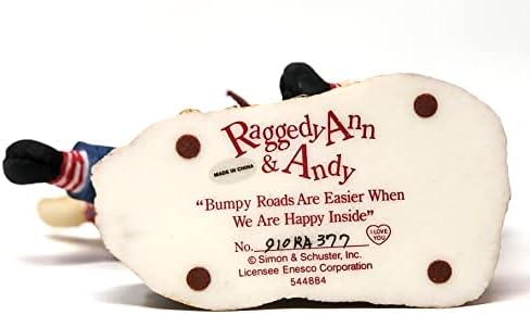 Designware 1990'ların Başlarında Raggedy Ann & Andy Happy Inside Wagon Ride Porselen Heykelcik (4,5 inç Genişliğinde)