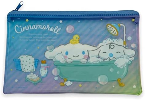 Tampopo Sanrio Düz vinil Kılıfı 20×12 cm Fermuarlı Kalem Kutusu Aksesuarları Kozmetik Çok Kılıf Çanta (Cinnamorol)