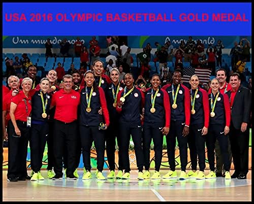 SPORTSPHOTOSUSA ABD Kadınlar Olimpik Basketbol Altın Madalyası Rio Brezilya 8x10 Takım Fotoğrafı