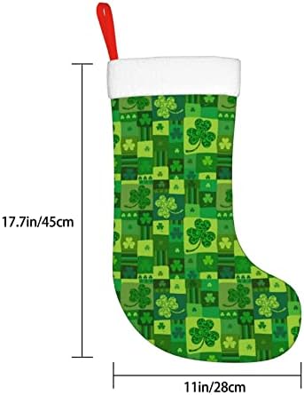 Augenstern Noel Çorap Aziz Patrick Günü Yeşil Renkler Çift Taraflı Şömine Asılı Çorap
