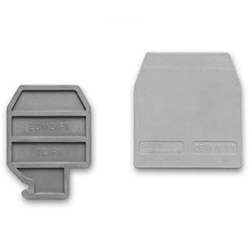 ASI HP101 Uç Kapağı HP120 DIN Raya Monte Minyatür Besleme Terminal Bloğu, Gri (25'li paket)