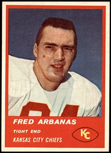 1963 Fleer 50 Fred Arbanas Kansas Şehir Şefleri (Futbol Kartı) NM Şefleri Michigan St