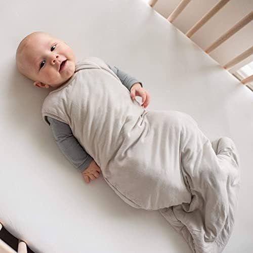 Bebekler ve Küçük Çocuklar için KYTE BABY Unisex Suni İpek Uyku Tulumu, 1,0 Tog (6-18 Ay, Oat)