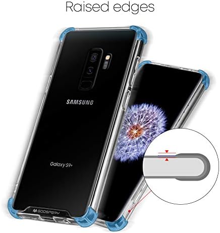 GOOSPERY Galaxy S9 Artı Kılıf, Crystal Clear Koruyucu Tampon Kapak ile Takviyeli Köşeleri, darbeye İnce Hibrid Telefon