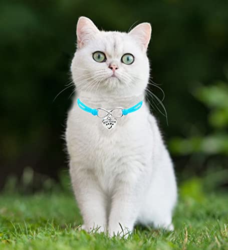 Luckwelry Pet Yaka ile Kalp Kolye Kedi Köpek Gerdanlık Yaka Ayarlanabilir Düğün Kedi ve Köpek Küçük Pet Kolye Takı