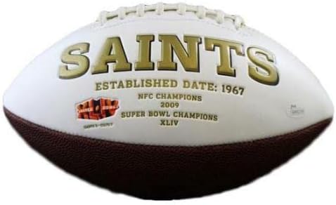 Ted Ginn Jr İmzalı / İmzalı New Orleans Saints Logosu Futbol JSA 22176-İmzalı Futbol Topları