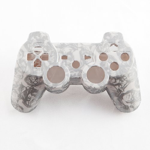 PS3 için Beyaz Hidro Daldırma Özel Denetleyici Kabuğundaki Gümüş Zombiler