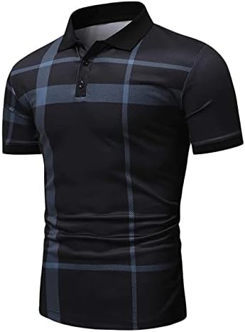 Erkek polo gömlekler - Kısa Kollu Golf Gömlek Yaz Kontrast Renk Düzenli Fit T Gömlek Tops