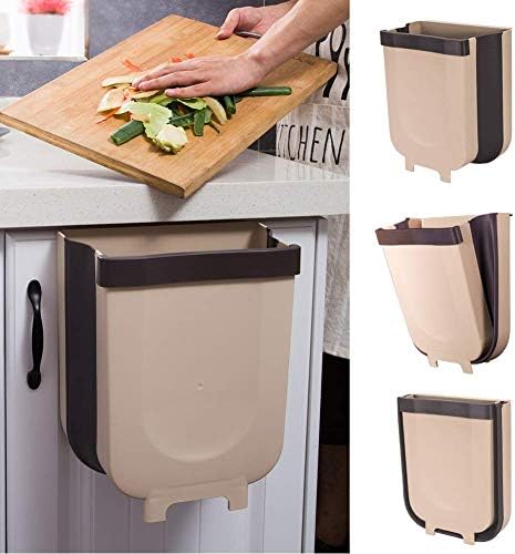 Mutfak Dolabı Kapısı için H & Z Asılı çöp tenekesi, Katlanabilir çöp Tenekesi Dolap Kapısına Bağlı Küçük Kompakt Çöp