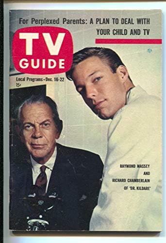 TV Rehberi 12/16/1961-Dr. Kildare-Richard Chamberlain kapağı-Illinois-Etiket yok - gazete standı kopyası-VF-
