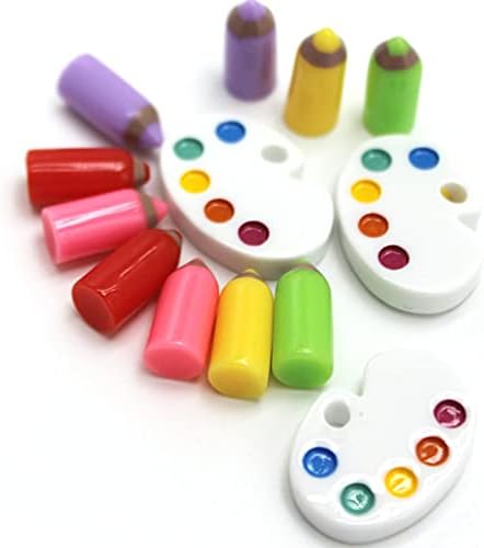 VİCASKY 30 Adet Minyatür boyama paleti ve Boya Kalemleri Mini Boyama Araçları Reçine Minyatür Süs Mikro Peyzaj Dekorasyon