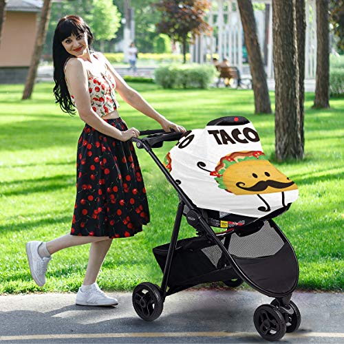 Taco Bıyık Bebek Araba Koltuğu Kapakları-Unisex Bebek Araba Koltuğu Kapağı Yüksek Sandalye Kapak Alışveriş Sepeti,