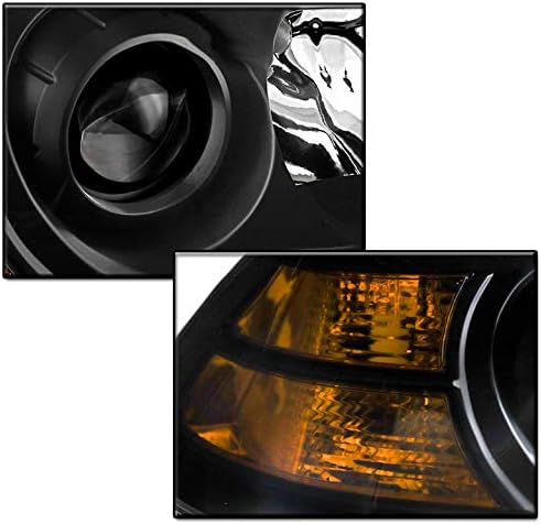 ZMAUTOPARTS projektör siyah farlar farlar ile 6 beyaz LED DRL ışıkları 2004-2006 Acura MDX için