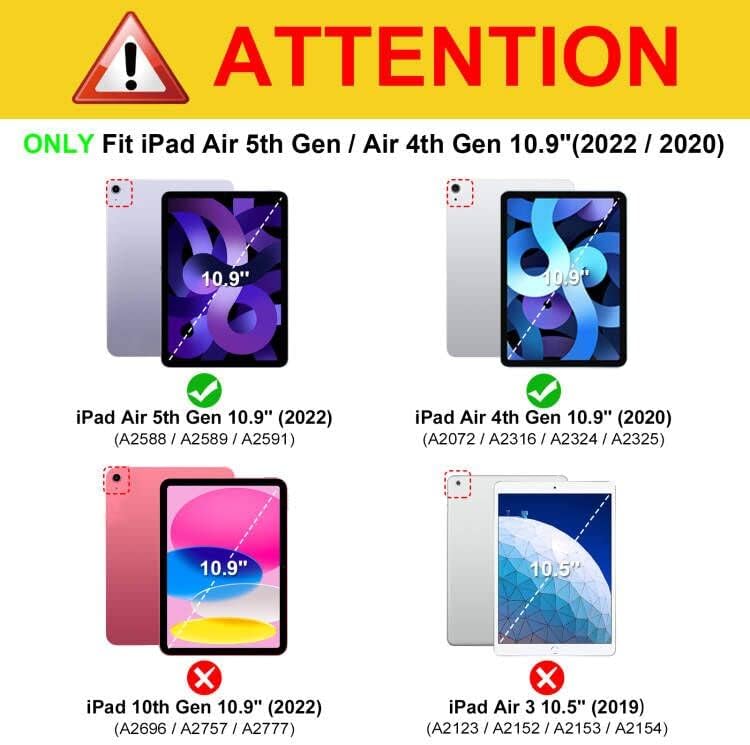 Fintie Kılıf iPad Hava 5th Nesil (2022) / iPad Hava 4th Gen (2020) 10.9 İnç- [Tuatara Sihirli Yüzük] 360 Derece Dönen
