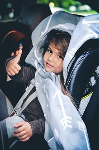 Çocuklar için Birdy Butik Araba Koltuğu Panço-Kapüşonlu Tersinir Sıcak Battaniye - Emniyet Kemerleri Üzerinde Kullanımı