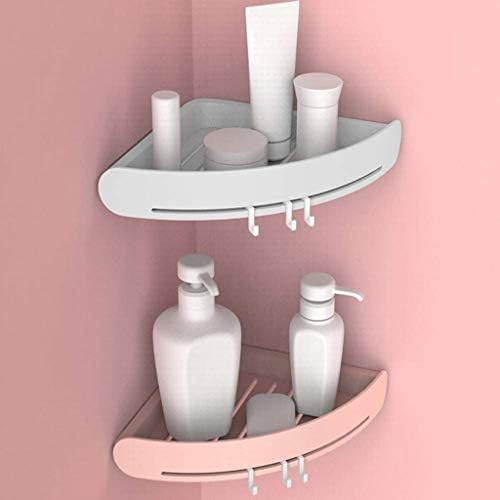 erddcbb Banyo Depolama, ayarlanabilir Kanca ile Raf Delmeye gerek yok banyo rafı Plastik duş rafı Tuvalet Duvara Monte