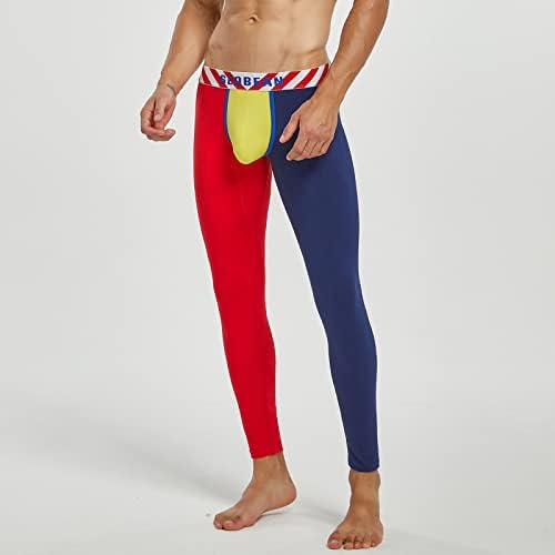 Erkek termal iç çamaşır Pantolon Paçalı Don Dipleri Hafif Taban Katmanı Legging Pantolon Bulge Kılıfı Sıcak Taban