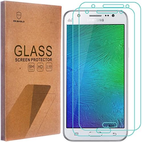 Bay kalkan temperli cam ekran koruyucu için Samsung Galaxy J7 (2015 sürümü) [Galaxy S7 için uygun değil] - 2'li paket