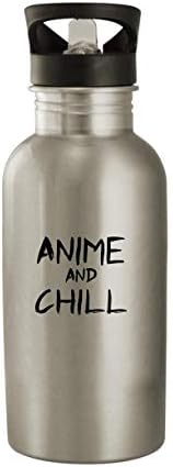 Molandra Ürünleri Anime Ve Soğuk-Paslanmaz Çelik 20oz Su Şişesi, Gümüş