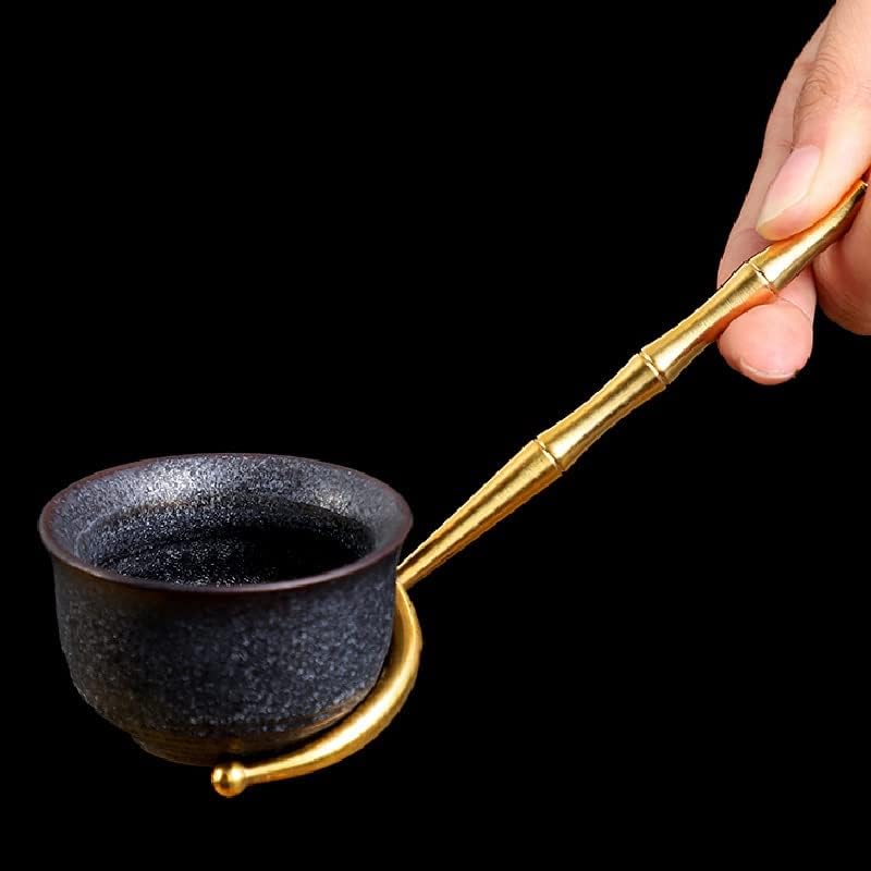 N / A Pirinç Altı Beyefendi Kungfu Çay Seti Aksesuarları Japon Çay Töreni Çay Yapma Araçları Çay Yıkama Çay Tutucu