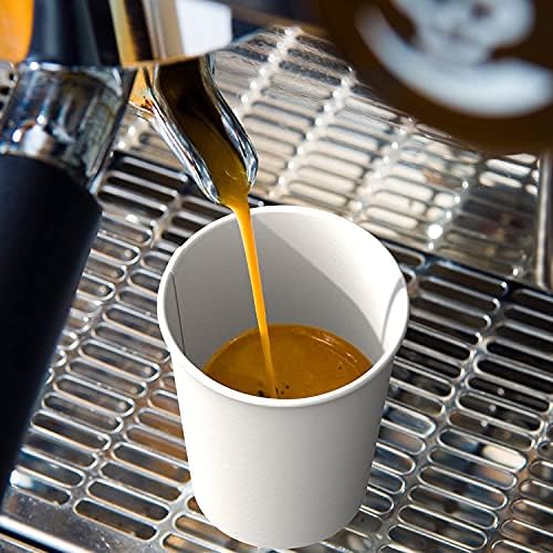50 Paket Kahve Kağıt Bardaklar 6 oz-Tek Kullanımlık Kahve Fincanları-Küçük Gargara Bardakları-Soğuk ve Sıcak Çay Kahve